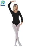BODY DANZA IN LYCRA MANICA LUNGA NERO DONNA